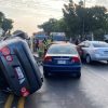 Se registra carambola automovilística en la avenida Madero Poniente de Morelia