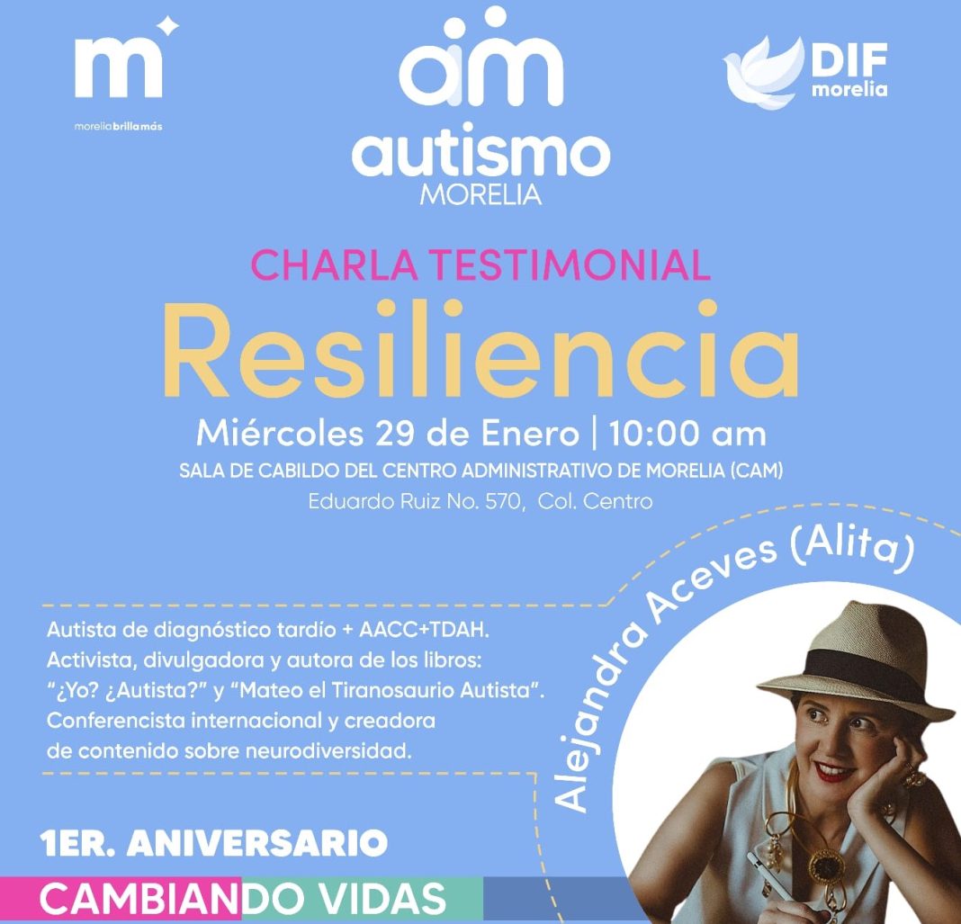 Con charla testimonial, DIF Morelia conmemorará aniversario de Autismo Morelia